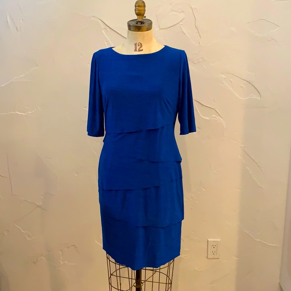 Tahari Royal Blue 3/4 Sleeve  Dress👗